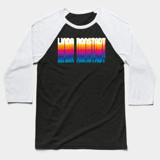 Retro Linda Proud Personalized Name Gift Retro Rainbow Style Baseball T-Shirt